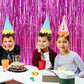 TONIFUL 3-Pack Door Streamers, Metallic Photo Booth Backdrop with Foil Fringe Curtain for Birthday, Bridal Shower, Bachelorette