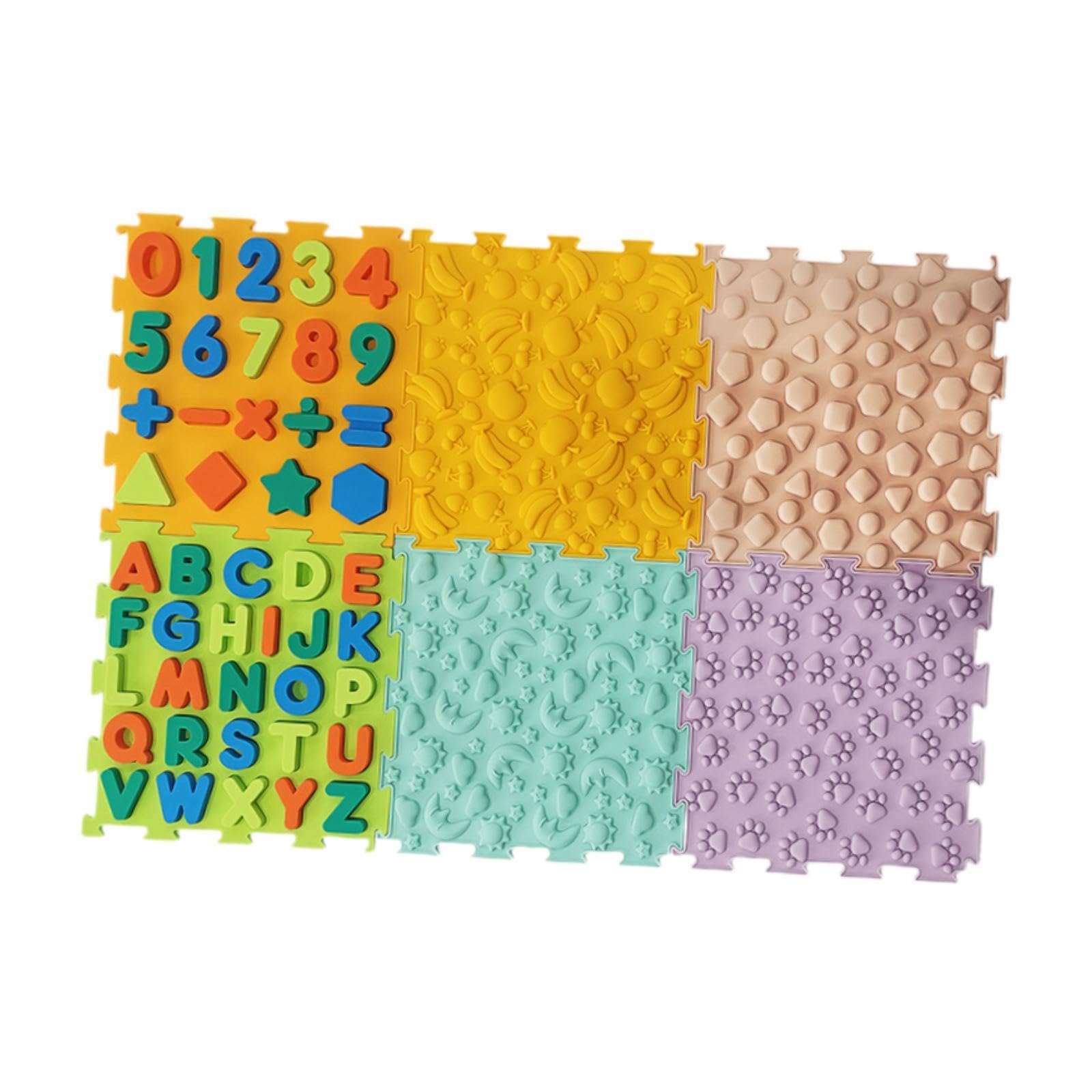 Bnf 6X Sensory Mats Tactile Play Textured Sensory Tiles Sensory Wall Panelbaby | Toys For Baby | Developmental Baby Toys1 Set /1
