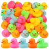100 Pack Multicolor Mini Rubber Duck Bath Toy Colored Little Ducks