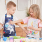 Wernnsai Rainbow Toddler Aprons - Kids Aprons For Girls Toddler Paint Art Smock Waterproof Cooking Baking Painting Gardening Artist Chef Apron For Kids Age 6-10 Years