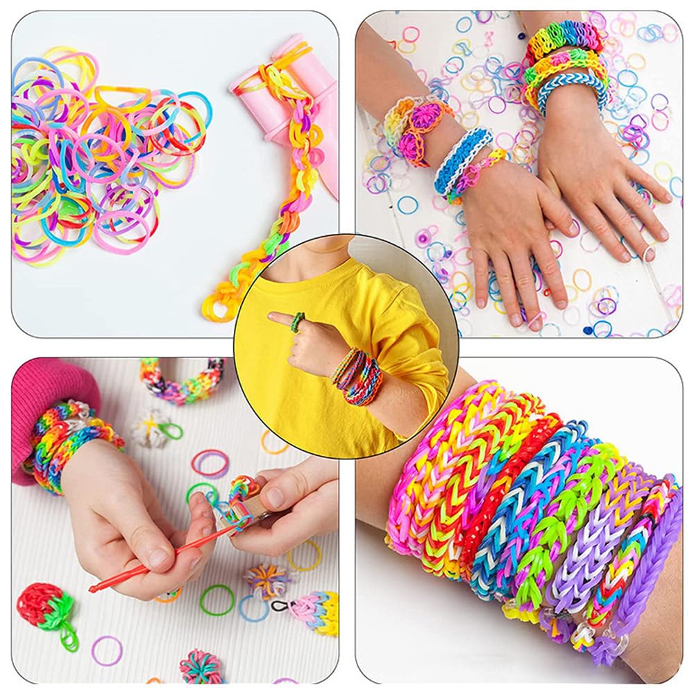 3000Pcs Loom Rubber Bands Kit With 75 Clips,5 Hooks, Premium Bracelet Making Kit For Kids Weaving Diy Crafting Gift(Yellow)