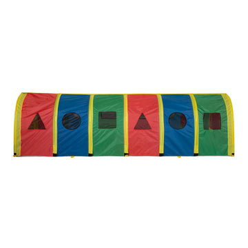 Pacific Play Tents 95200 Kids Super Sensory 9-Foot D Style Institutional Crawl Play Tunnel, 9' X 30'' X 30'', Multicolored