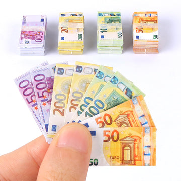 400 Pieces Dollhouse Miniatures Scene Model Mini Euros Play Prop 1:12 Dollhouse Accessories, 4 Styles