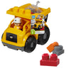 MEGA BLOKS Cat Toddler Blocks Building Toy Set, Lil Dump Truck with 7 Pieces and Storage, 1 Figure, Yellow, Ages 1+ Years