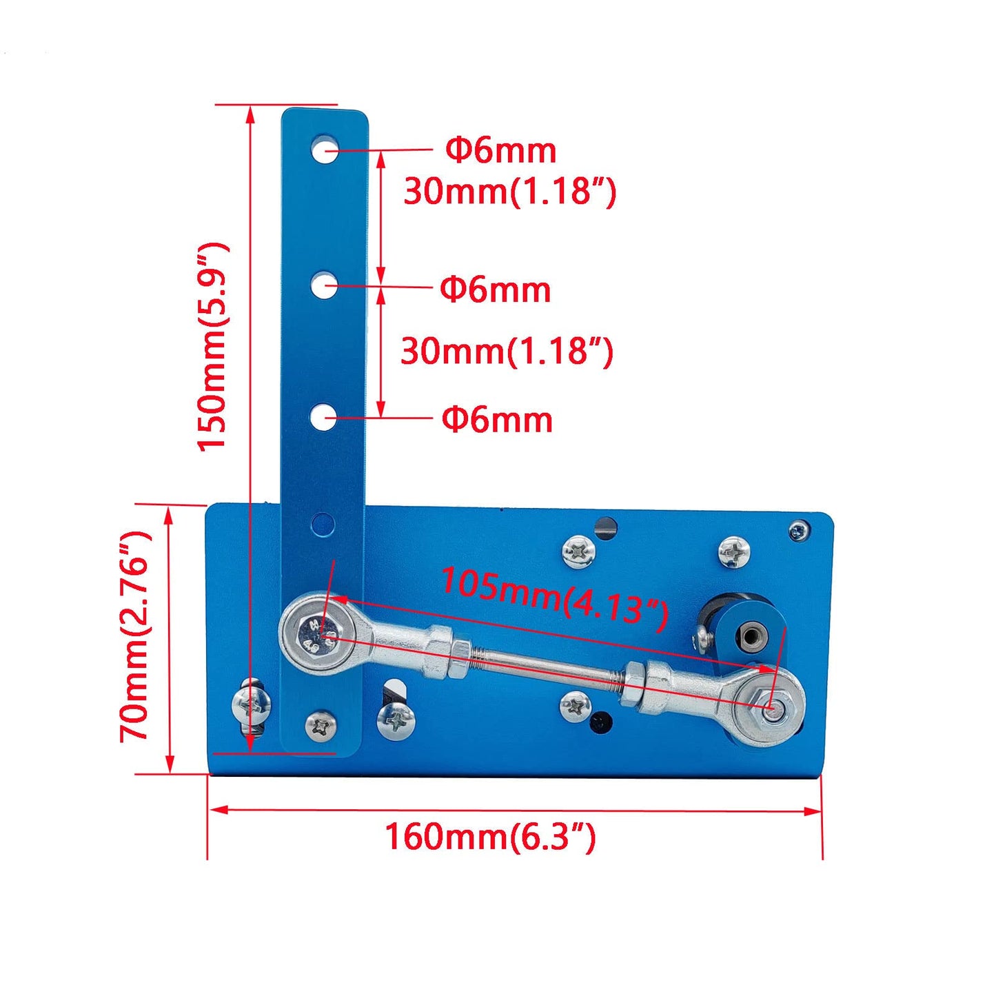 JQDML DIY Reciprocating Swing Motor, 24V, 120RPM, Adjustable Speed 20-120°, Aluminum, Model YBJ-BLUE