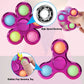 Jawhock 3 Pack Pop Fidget Spinner  Ideal Decompression Fidget Toys mature-themed Fidget Spinner for Relief  Goodie Bag Stuffers Return Gifts Birthday Party Favors Classroom Carnival Prize for Kids Boys Girls