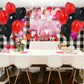 TONIFUL 30Pcs 18 Inch Red Black Heart Balloons Valentines Day Heart Shape Foil Mylar Balloons Decoration for Romantic Valentine