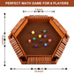 Alangduo Shut The Box Game With 12 Dice, 2-6 Player Shut The Box Table Math Game, Shut The Box Game Wooden, Educational Close The Box Game For Kids, Adults (Brown)