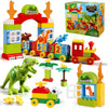 Dinosaur Building Blocks Toys,Jurassic Theme Building Blocks,With A Counting Train,A Big T-Rex,And Three Dinosaurs,Compatible Wi