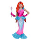 Spooktacular Creations Halloween Mermaid Costume for Girls, Magenta Little Mermaid Dress, Princess Dress Up for Girls 4-6 Toddle