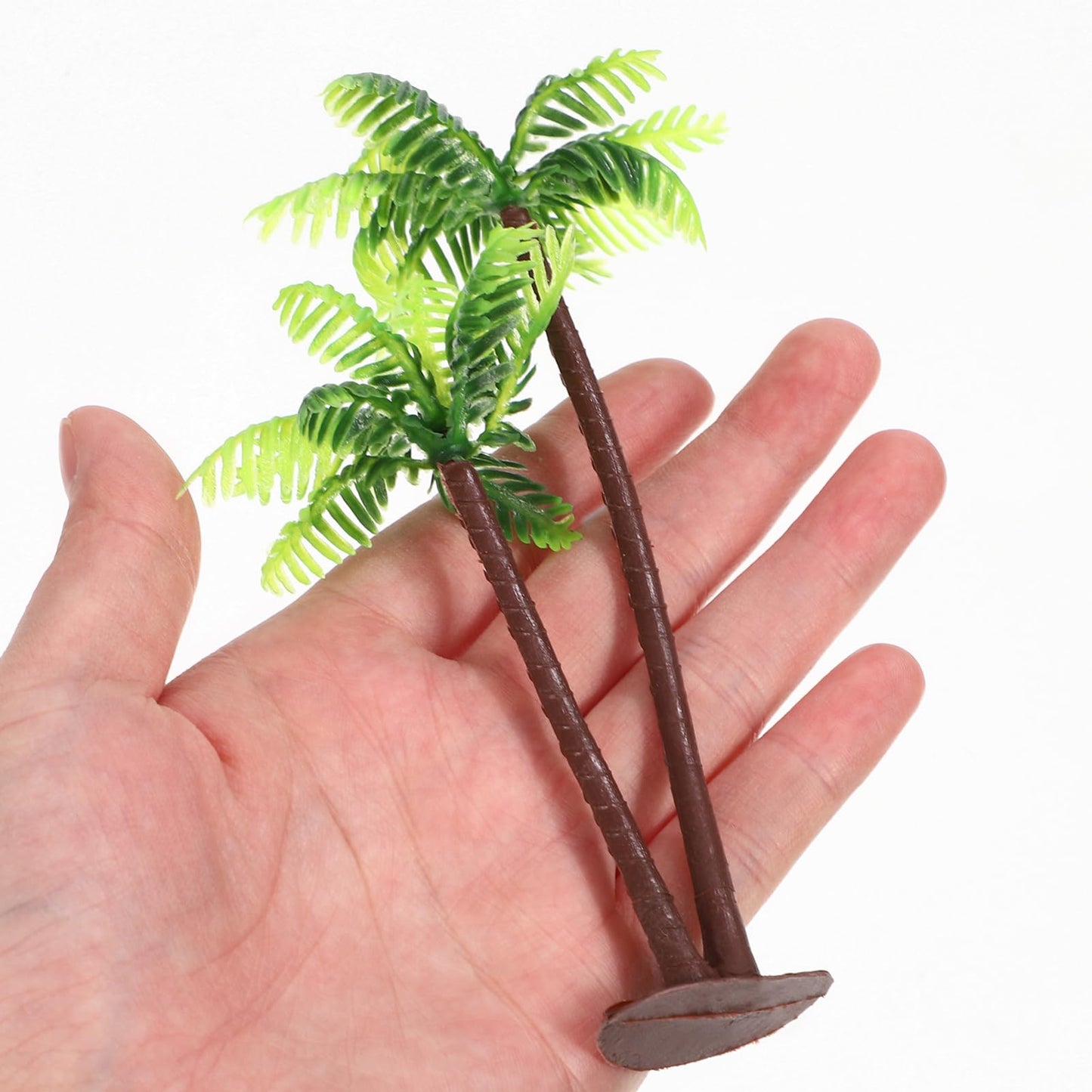 Sewacc 12 Pack Miniature Plastic Coconut Palm Trees, Diy Bonsai Craft Decor For Micro Landscape, Aquarium, Dollhouse