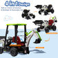 12V Jcb Ride On Excavator, Construction Electric Vehicle For Kids 3-8 With Tractor, Bulldozer, Digging Arm, Remote Control, Adju