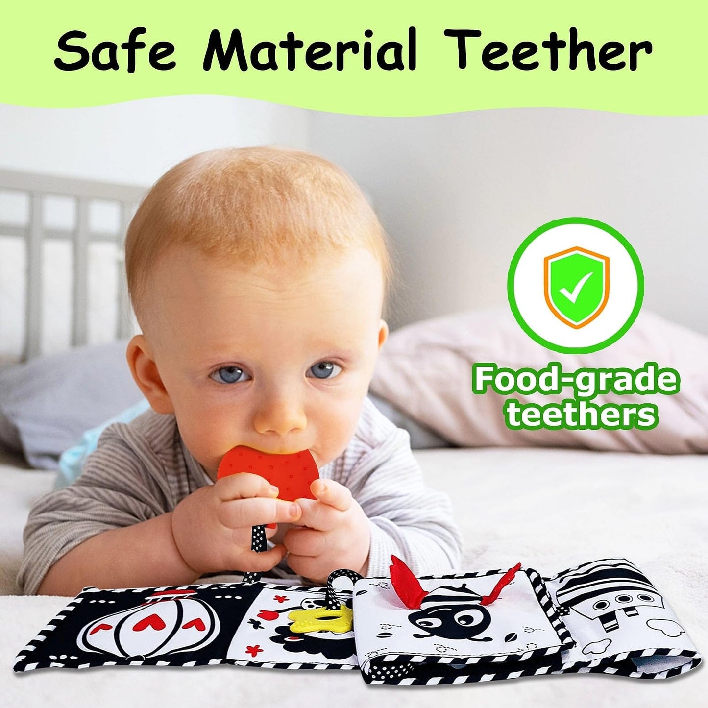 Black And White Baby Toys - High Contrast Baby Toys For Newborn Infant Montessori Sensory Toys 0-3 Months Developmental Toys Tum