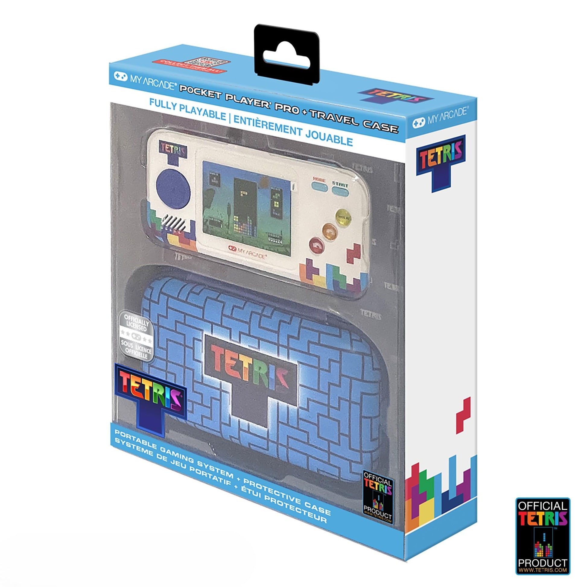 My Arcade Tetris Pocket Player Bundle: Officially Licensed, Portable Gaming Console, Puzzle Games,Travel Case and Screen Protect