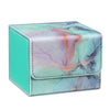 CaseBot Card Deck Box - Magnetic Game Card Case for 180+ Cards, Emerald Marble, Leather Divider