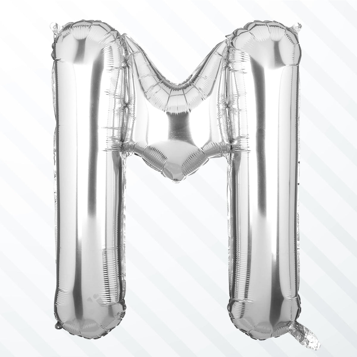 Flyloons Silver M Alphabets Letter Foil Balloons Perfect for Birthday Decoration Items, Anniversary, Bachelorette, Wedding, Fare