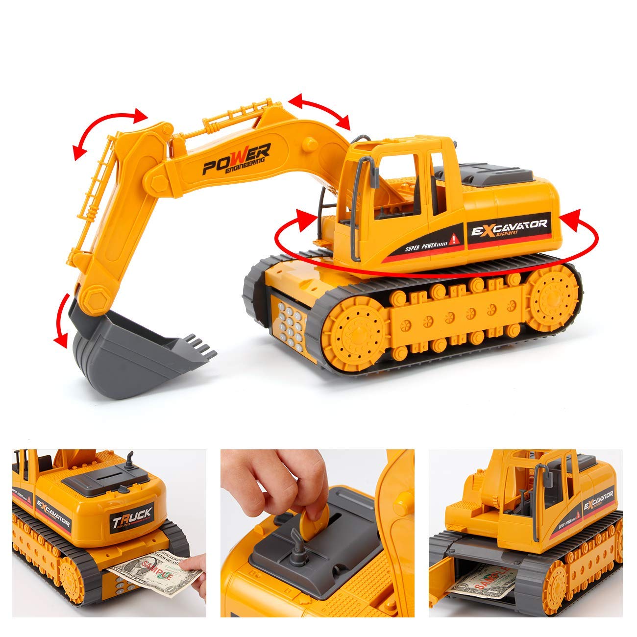 Electronic Piggy Bank Excavator With Password Or Fingerprint Lock