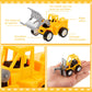 Sosation 108 Pcs Construction Engineering Trucks Small Digger Truck Toys Pull Back Vehicles Mini Excavator Toys Car Set For Kids