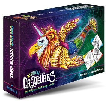 Mythical Creatures Drawing Art Prompts For Kids To Sketch Funny Animals Together! 150 Prompt Cards, Millions Of Weird Ideas. Creative Games For Tweens, Teachers, Teens, Family Fun Artsy Imaginations!