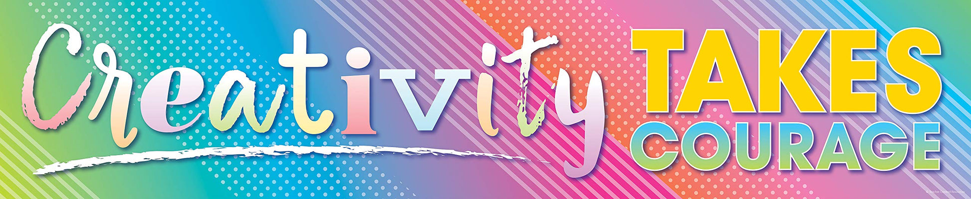 Colorful Vibes Creativity Takes Courage Banner