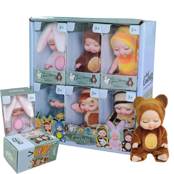 Niliswiest Mini Rebirth Doll, Gift Box Miniature Doll, Toys For Kids Over 3 Years Old (Style A)