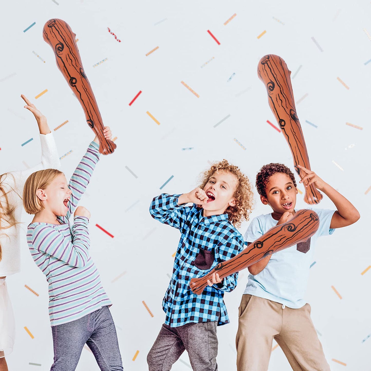 Toyandona Inflatable Caveman Stick Inflatable Baseball Bat Blow Up Thunderstick Cheering Prop Holiday Party Cheering Toy Baseball Party Favors For Children Adults Inflatable Caveman Club Stick