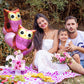 Cartoon Woodland Owl Balloons Wildlife Farm Zoo Animal Birthday Decoration Party Supplies, 6 Pack Owl Mylar Foil Balloons Jungle