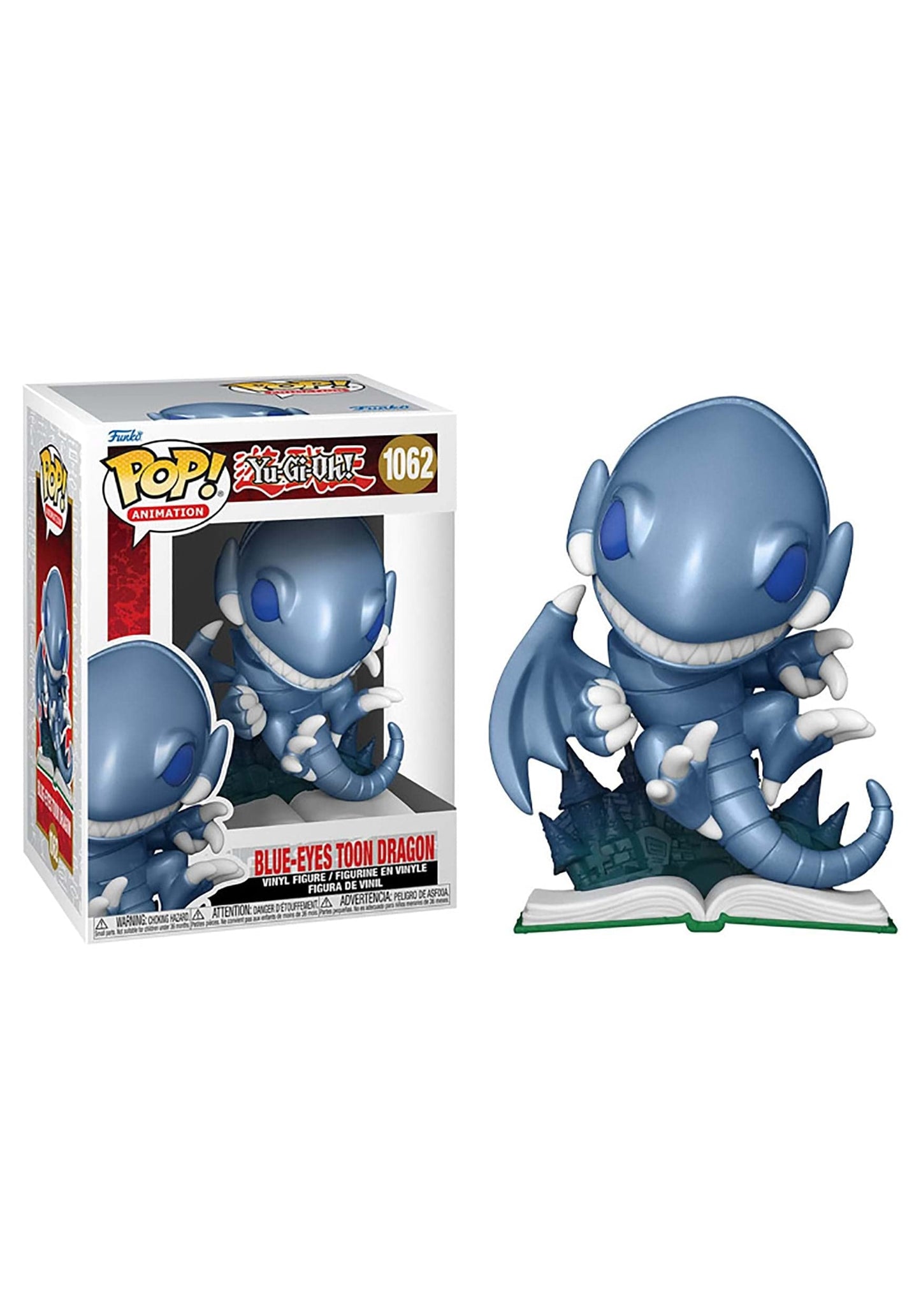 Funko POP Animation: Yu-Gi-Oh - Blue Eyes Toon Dragon (Mettalic),Multicolor,57648