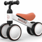 Bekilole Balance Bike Toys For 1 Year Old Boy Gifts, 12-24 Month Toddler Balance Bike, No Pedal 4 Silence Wheels&Soft Seat First Riding On Toys, One Year Old Boy Birthday Gifts, White & Brown