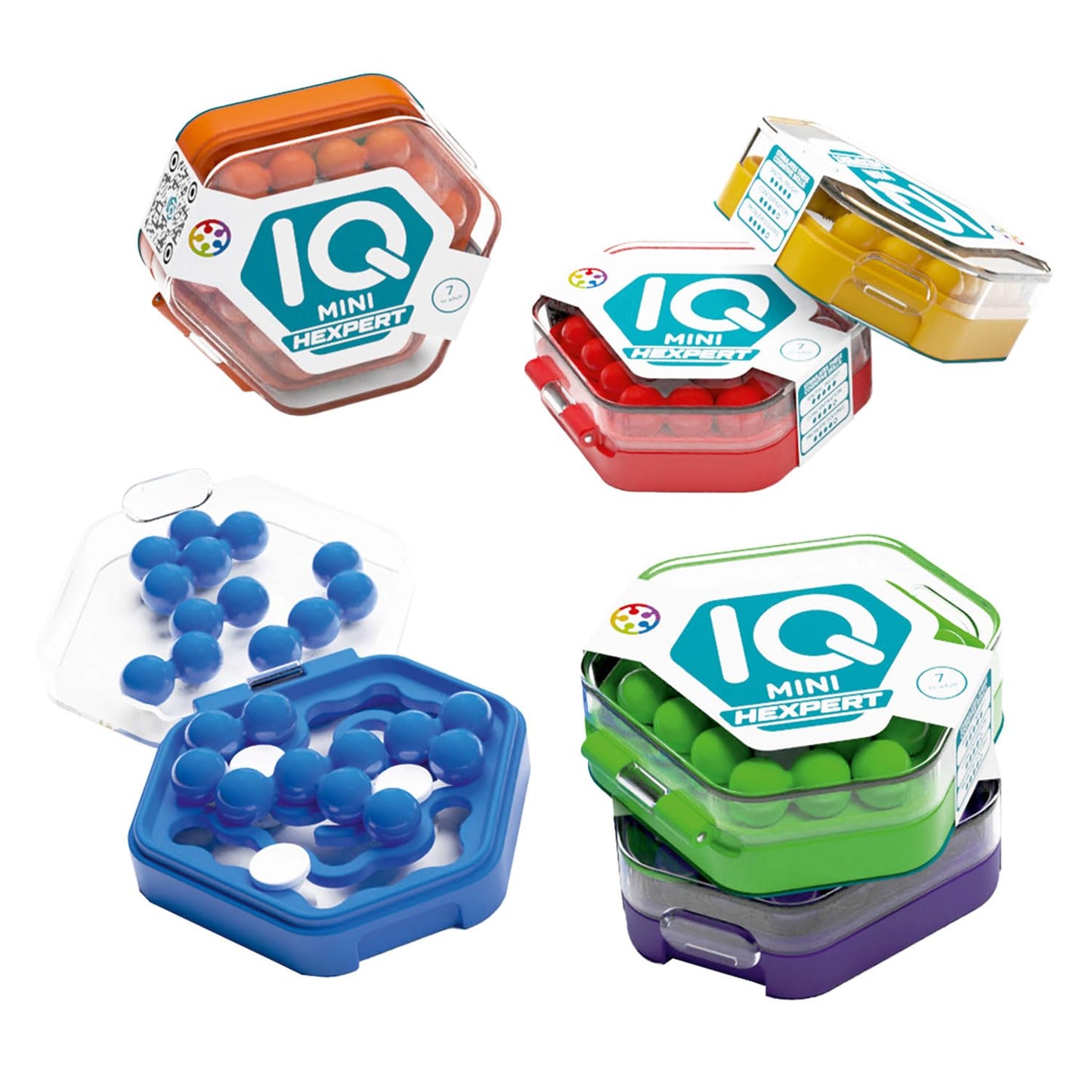 Smart Games - Iq Mini Hexpert | Jigsaw Puzzles Kids & Adults | Kid Game 7 Years Or Over | Wit Games | Travel Games For Kids | Ra