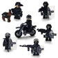 Toysvill SWAT Military Police Building Block Kit for Kids | Motorcycle & Soldiers Minifigures (Classic Set of 6 PCS) with Dog  Modern  and Accessories Gift
