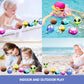 Bath Toys Light Up Floating Space Bath Tub Toy Set 6pcs Glowing Bath Toy Universe Theme Toy with Astronaut Rocket Ship Alien UFO