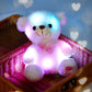 BSTAOFY LED Light Up White Teddy Bear Plush Toy - 8 Inch Soft Nightlight for Kids, Christmas & Birthday Gifts, Model YZTF0341
