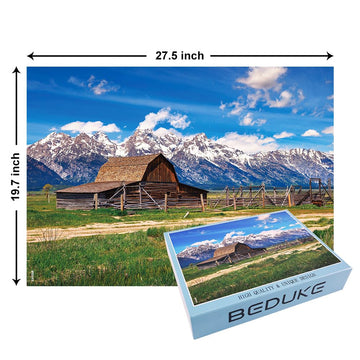 Beduke Jigsaw Puzzles For Adults 1000 Pieces Grand Teton National Park Precise Interlocking Thick Sturdy Cardboard Family Game 1