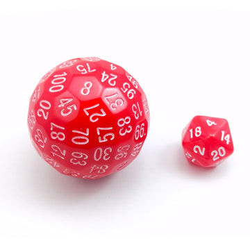Bescon Polyhedral Dice 100 Sides Dice, D100 Die, 100 Sided Cube, D100 Game Dice, 100-Sided Cube Of Red Color