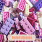 Huizdq 1000 Pieces Classic Building Bricks, Classic Stackable Base Plates, 3 6.3'' X 6.3'' White, Pink And Purple Base Plates, C