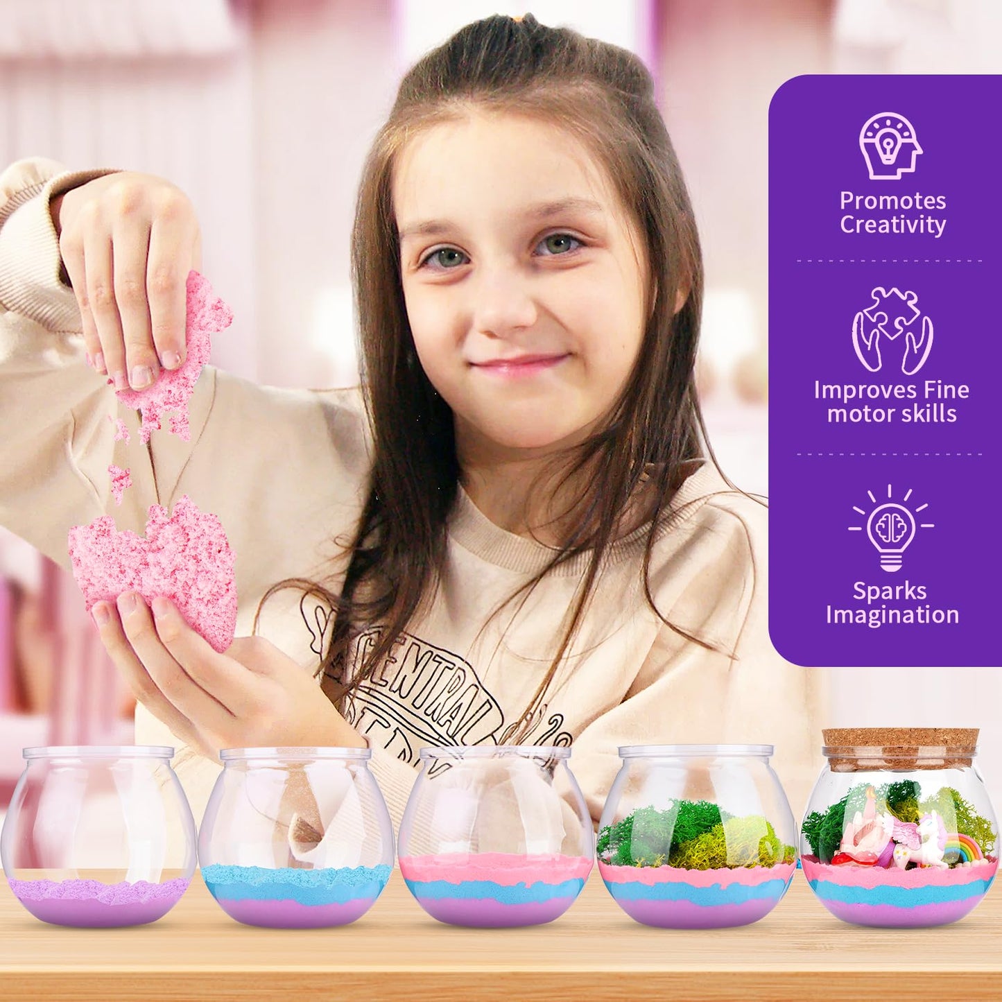 Unicorn Gifts For Girls 4-12 Years Old, Unicorn Crafts Kit For Kids, Light Up Unicorn Decoration With Remote Control - Arts And
