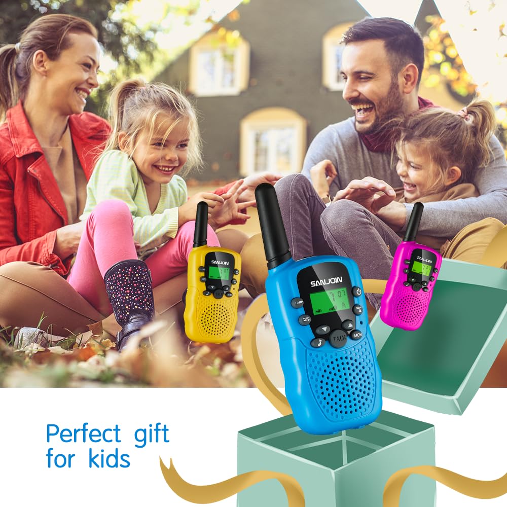 Walkie Talkies for Kids Toys for Boys Girls 4-6, 3 Miles Range Walkie Talkie to Camping, Outdoor 4 Year Old Girl Birthday Gifts