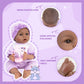 Aori Black Lifelike Reborn Baby Dolls -18 Inch Black American Realistic Newborn Girl Doll, Real Life Soft Vinly Limbs And Cloth Body Girl Doll And Bassinet Set