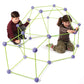 Crazy Forts! 69 Piece Buildable Indoor/Outdoor Play Fort Playset, Diy, Build Your Own, Steam Toy , Purple