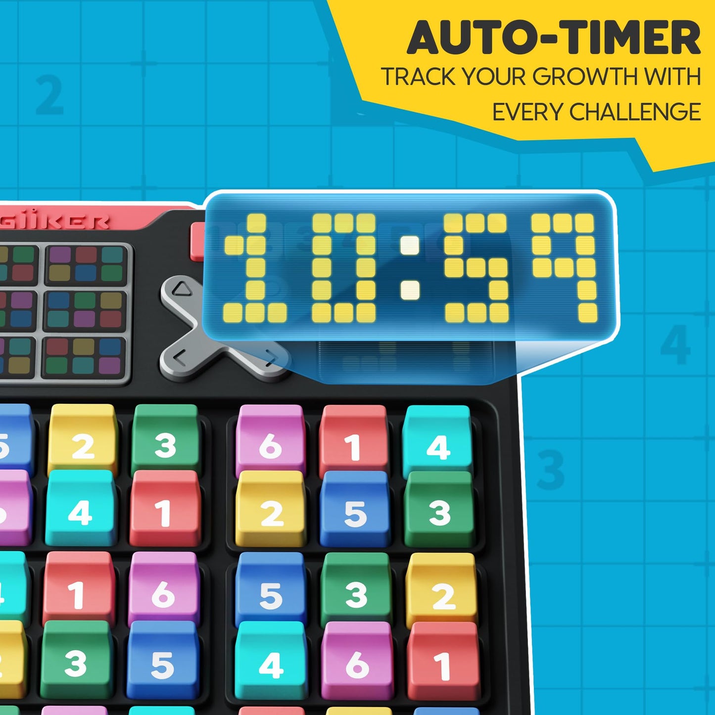 GiiKER Smart Sudoku Puzzle Game - 2500 Challenges, Multi-colored, ABS Material, Ideal for Kids & Travel, Model JKSD001