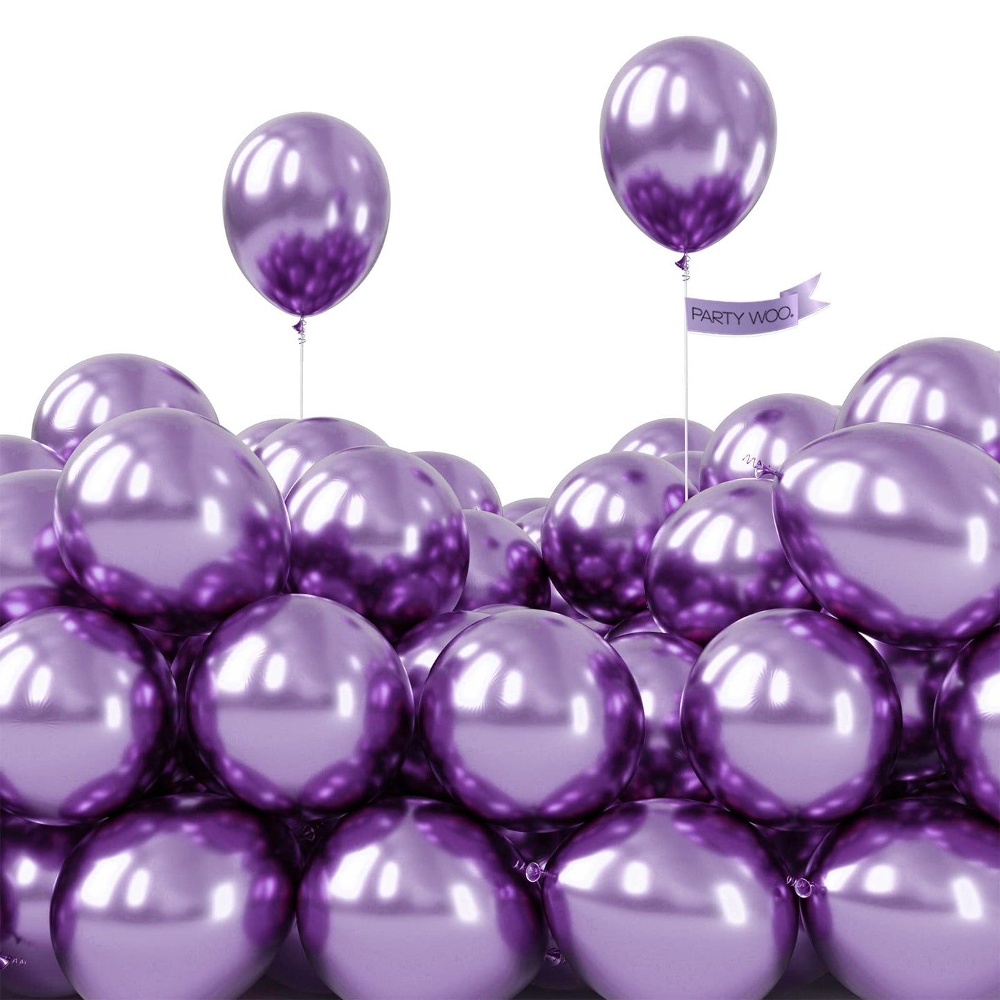 Partywoo Metallic Purple Balloons, 50 Pcs 5 Inch Purple Metallic Balloons, Purple Balloons For Balloon Garland Or Arch As Party Decorations, Wedding Decorations, Baby Shower Decorations, Purple-G105