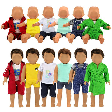 Barwa Boy Doll Clothes 6 Sets Boy Doll Clothes Daily Casual Clothes Outfits Compatible For 14 To 16 Inch Baby Doll And 18 Inch Boy Dolls