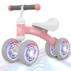 Baby Balance Bike Toys For 12-36 Months Kids Toy Boy And Girls Gifts Toddler Best First Birthday Gift Children Walker No Pedal Infant 4 Wheels Bicycle (Colorful, Pink-Light)