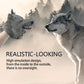 Gemini&Genius Animal Hand Puppet For Kids Soft Rubber Realistic Action Figure Role Play Toys(Wolf)