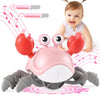 Crawling Crab Baby Girl Toys 3.0, Upgraded Tummy Time Baby Toys 6-12 12-18 Month Toddler Valentines Day Gifts, Walking Dancing Crab With Music&Speed Control For 2 3 4 5 6 7 8 9 10+Girls Birthday Gifts