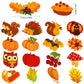 Tatuo 37-Piece Fall Craft Kit - DIY Turkey & Pumpkin Felt Set with 36 Leaves, Squirrel, Pine Cones - Classic Style, Approx. 35 x 20 Inches