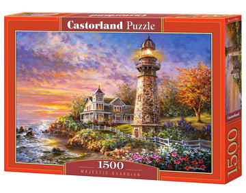 CASTORLAND 1500 Piece Jigsaw Puzzles  Majestic Guardian  Lighthouse  Seaview  Seashore  mature-themed Puzzles  Castorland C-151790-2