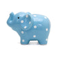 Child To Cherish Ceramic Polka Dot Elephant Piggy Bank For Boys, Blue