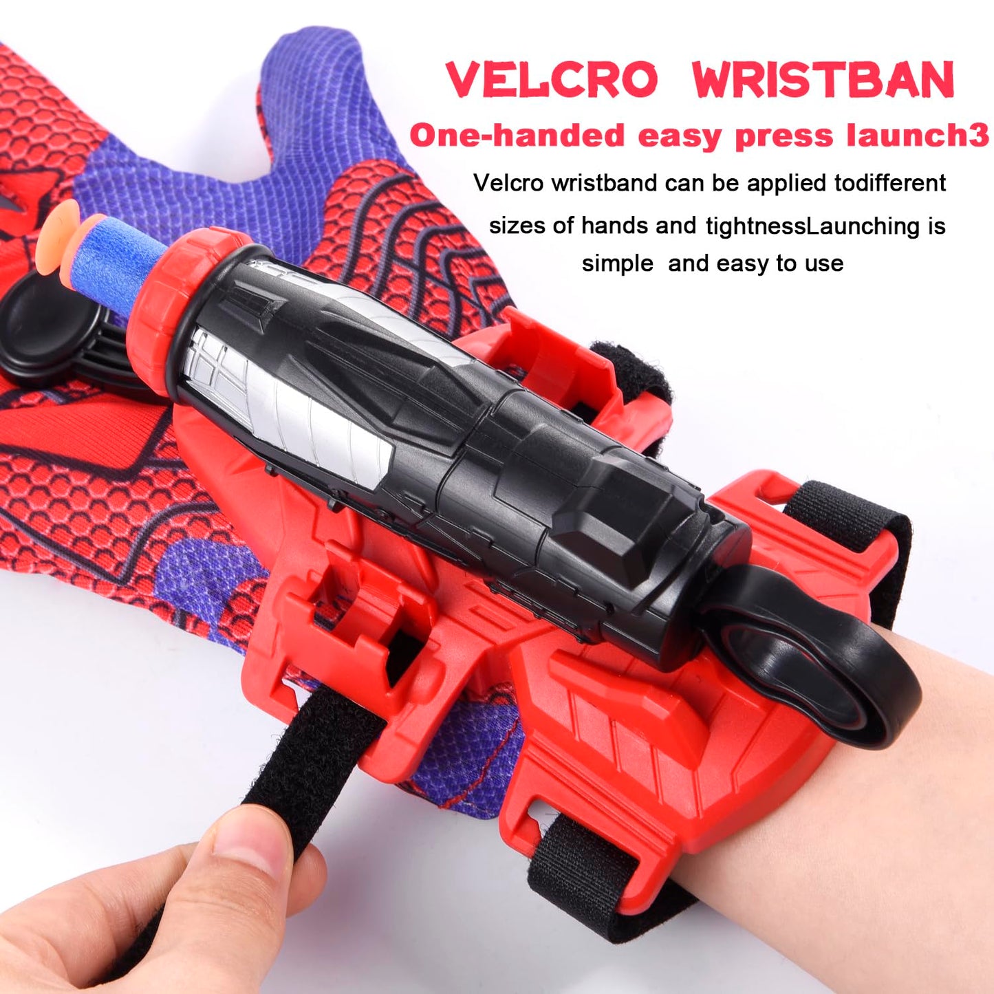 Littco 3 Sets Spider Web Shooters, Superhero Fans Webs Shooter For Kids, Cosplay Launcher Gloves With Wrist Toy Set, Christmas H